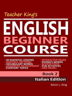 cover image of Teacher King's English Beginner Course Book 2--Italian Edition